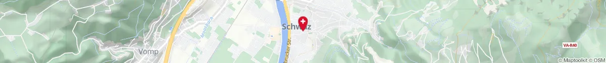 Map representation of the location for Marien-Apotheke in 6130 Schwaz